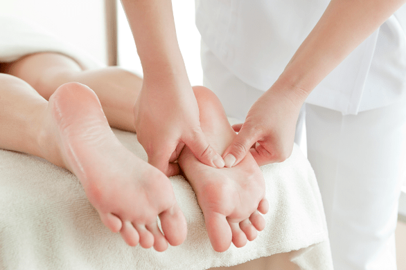 Halluks valgus için masaj